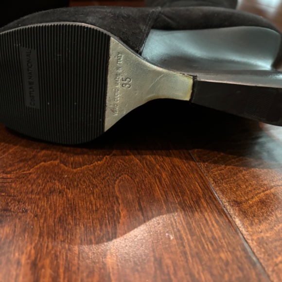 COSTUME NATIONAL BLACK SUEDE BOOTS Made in Italy - Picture 2 of 5